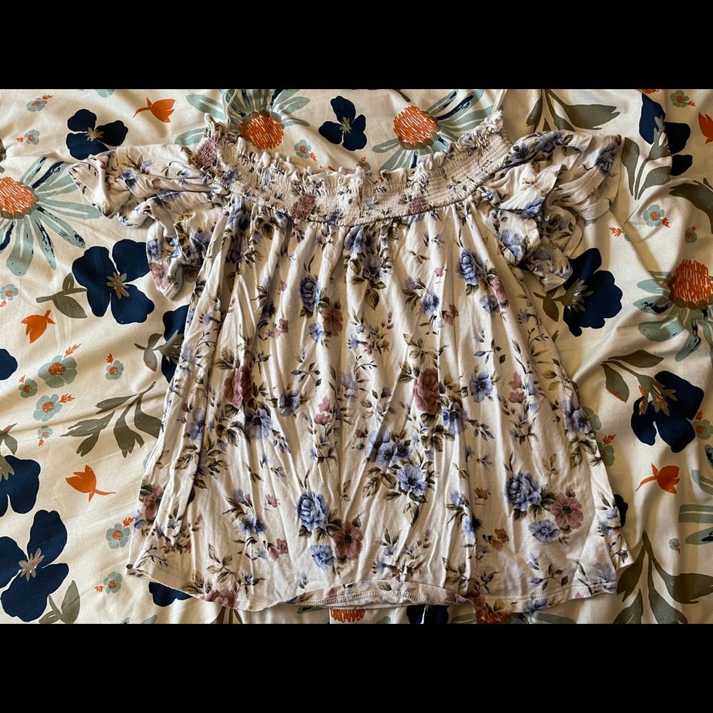 Floral off the shoulder top
